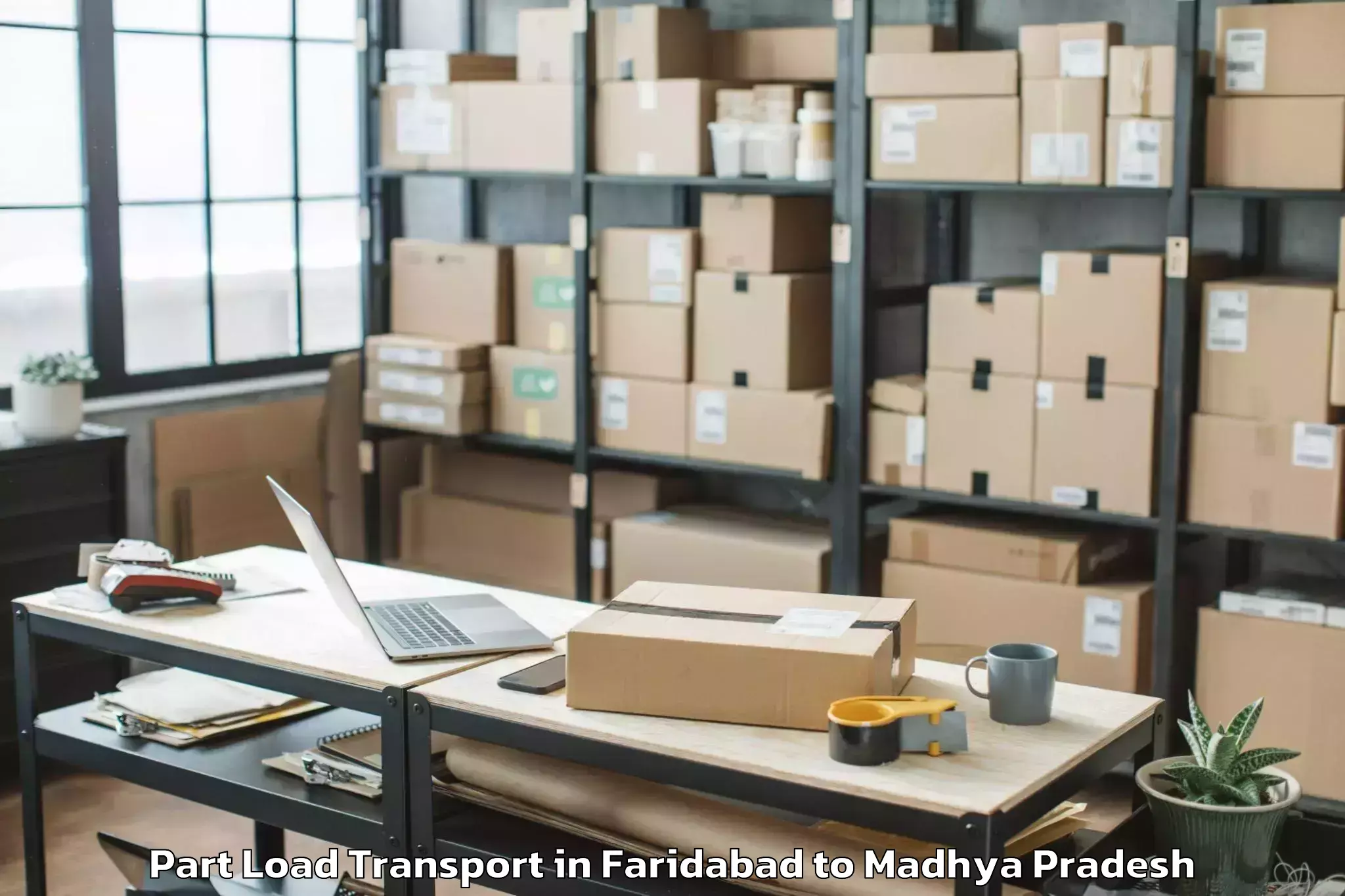 Easy Faridabad to Indore Part Load Transport Booking